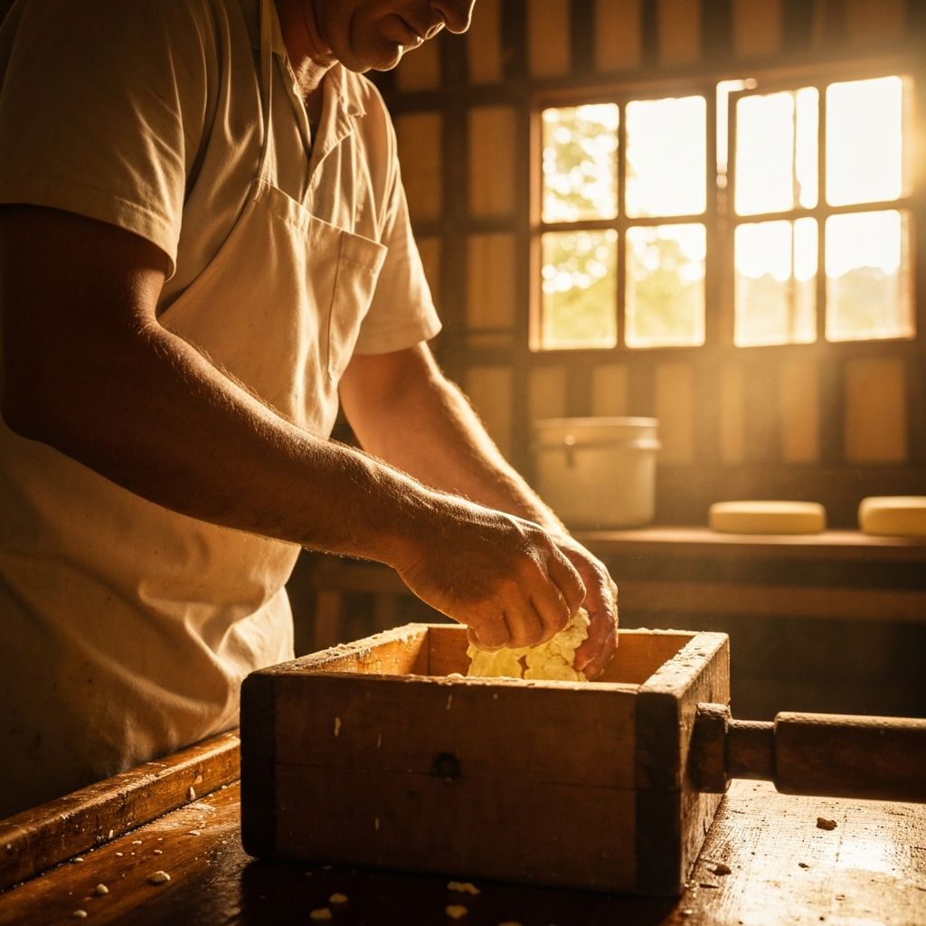 Produção artesanal de queijos